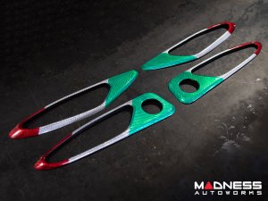 Alfa Romeo Giulia Interior Door Handle Surround Trim Kit - Carbon Fiber - Italian Theme - Feroce Carbon 